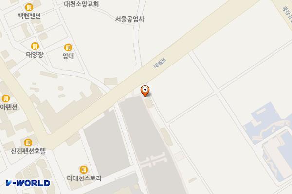 대천해수욕장 제2주차장 위치 지도 — 충청남도 보령시 대해로 857