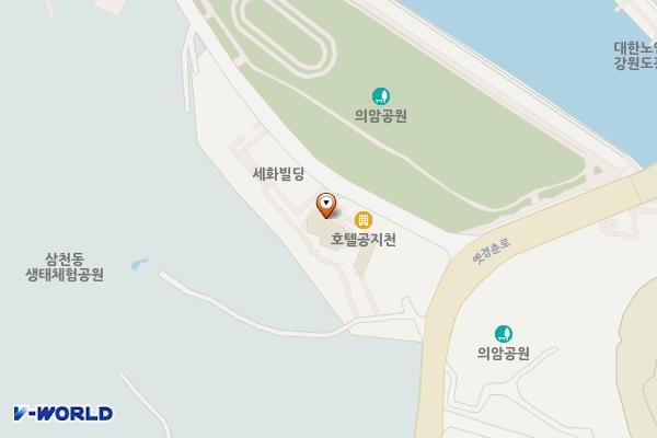 호텔공지천 위치 지도 — 강원특별자치도 춘천시 수변공원길 11