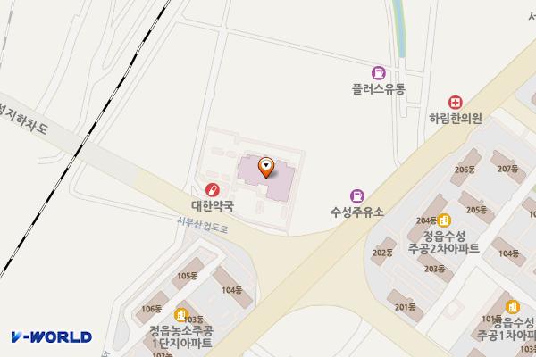 정읍 한국병원 위치 지도 — 전북특별자치도 정읍시 서부산업도로 425-12