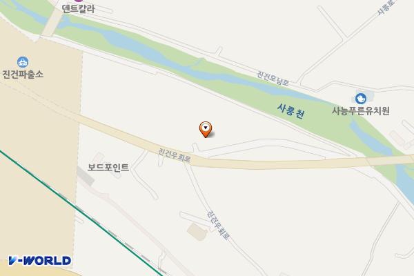 소리소 위치 지도 — 경기도 남양주시 진건읍 사능리 580-4 소리소