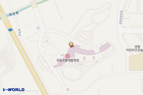 경기양평 국립교통재활병원1 위치 지도 — 경기도 양평군 양평읍 중앙로 260