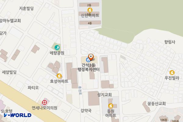 간석3동주민센터 위치 지도 — 인천광역시 남동구 용천로 186