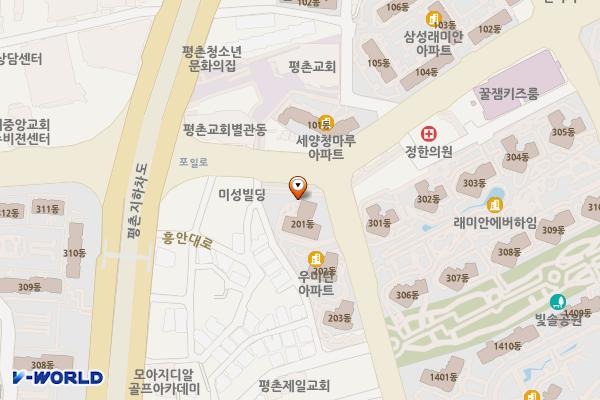 내손중앙로2 노상주차장 위치 지도 — 경기도 의왕시 내손순환로 4(내손동)