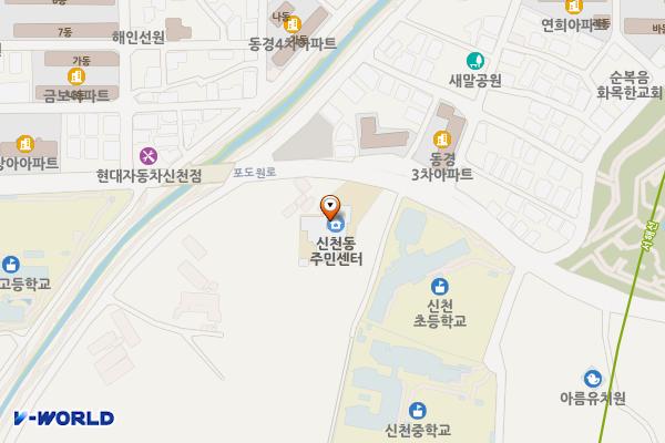 경기시흥 신천동행정복지센터 위치 지도 — 경기도 시흥시 포도원로 72