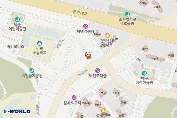비전1동주민센터 위치 지도 — 경기도 평택시 평택2로 125