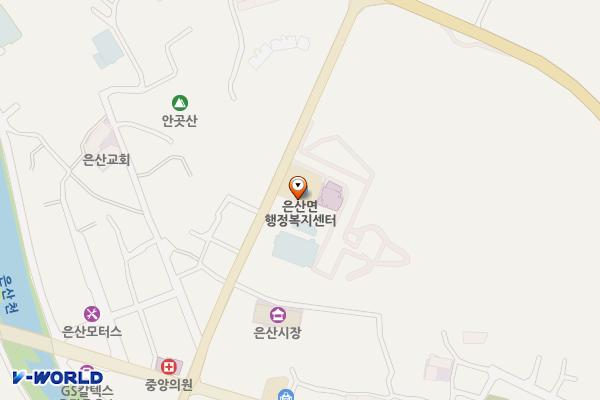 부여은산면사무소 위치 지도 — 충청남도 부여군 은산면 충의로 690