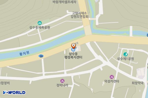 삼수동주민센터 위치 지도 — 강원특별자치도 태백시 태백로 758
