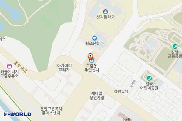 구갈동주민센터 위치 지도 — 경기도 용인시 기흥구 강남로 23