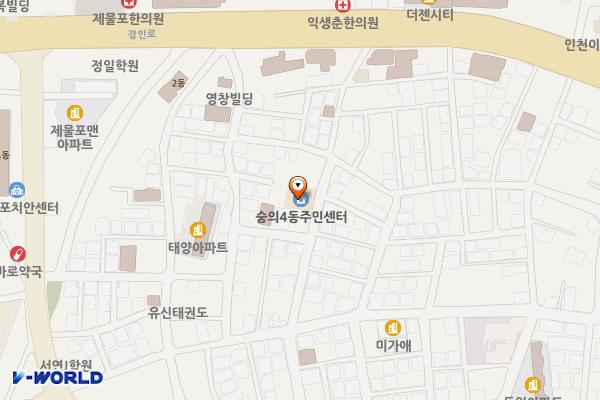 인천미추홀 숭의4동행정복지센터 위치 지도 — 인천광역시 미추홀구 경인로156번길 32