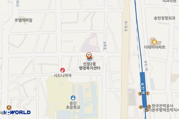 경기평택 신장2동행정복지센터 위치 지도 — 경기도 평택시 밀월로21번길 7