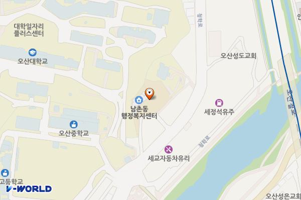 남촌동주민센터 위치 지도 — 경기도 오산시 청학로 55-5