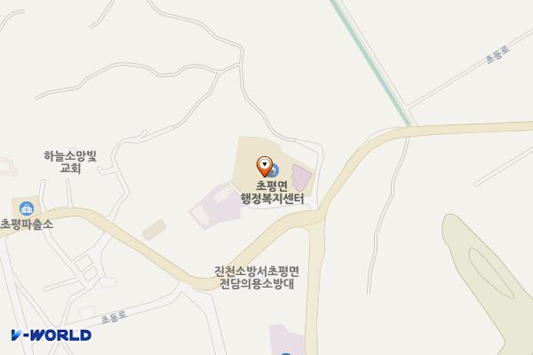 초평면행정복지센터 위치 지도 — 충청북도 진천군 초평면 초동로 45-6