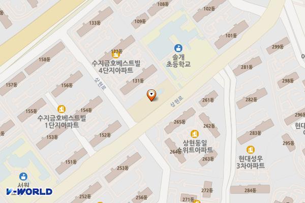 경기용인 상현1동행정복지센터 위치 지도 — 경기도 용인시 수지구 상현로 71