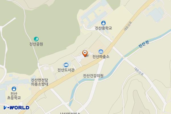 충남금산 진산면사무소 위치 지도 — 충청남도 금산군 진산면 읍내로 69