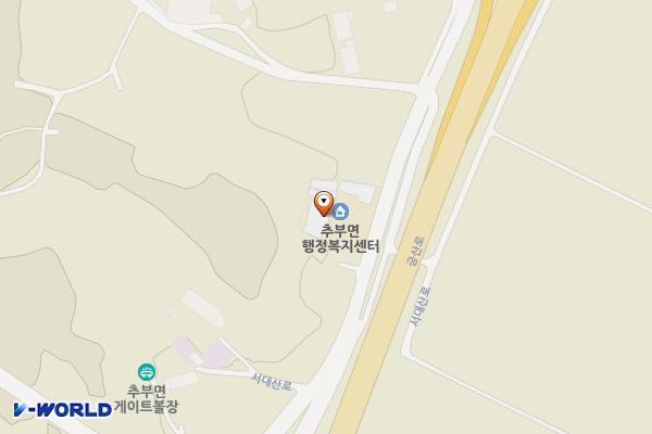 충남금산 추부면사무소 위치 지도 — 충청남도 금산군 추부면 서대산로 93