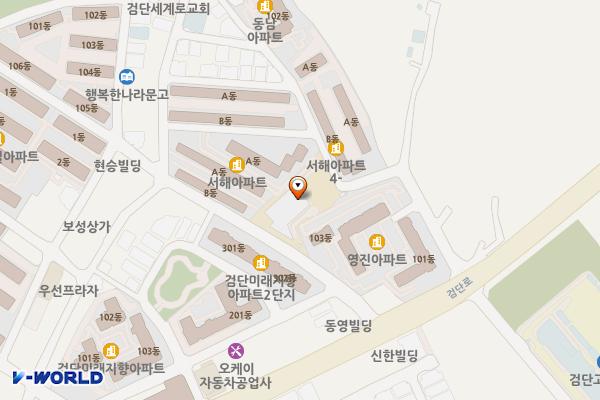 인천서구 검단동행정복지센터 1 위치 지도 — 인천광역시 검단구 검단로529번길 14