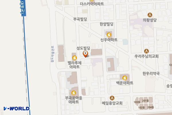 부곡중앙남1길 노상주차장 위치 지도 — 경기도 의왕시 삼동 160-148