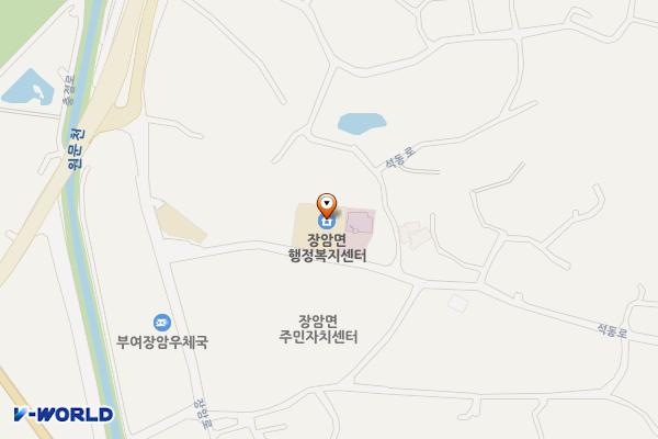 부여장암면사무소 위치 지도 — 충청남도 부여군 장암면 석동로 15
