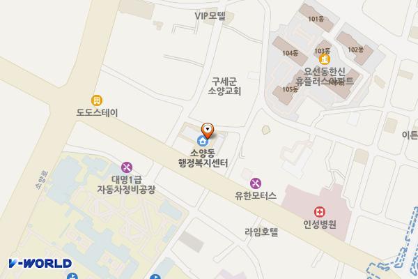강원춘천 소양동행정복지센터 위치 지도 — 강원특별자치도 춘천시 금강로 17