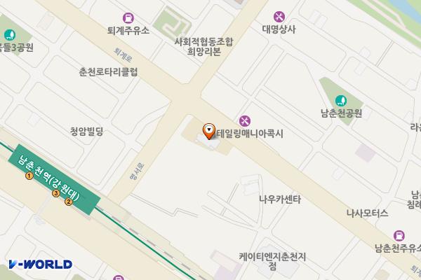 퇴계동행정복지센터 위치 지도 — 강원특별자치도 춘천시 퇴계로 46