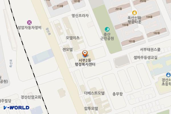 경북경산 서부2동행정복지센터 위치 지도 — 경상북도 경산시 경산로44길 7