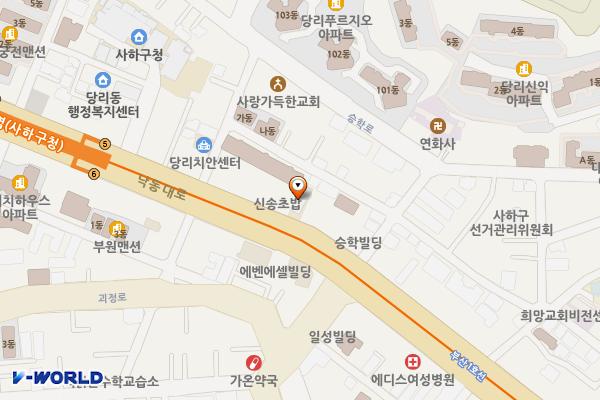 당리동행정복지센터 위치 지도 — 부산광역시 사하구 낙동대로 380