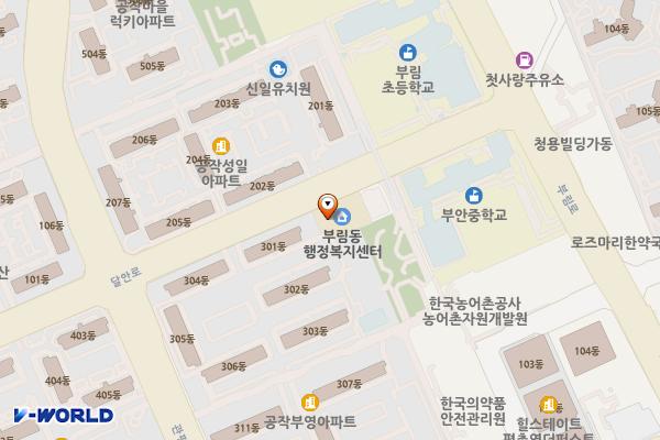 부림동행정복지센터 위치 지도 — 경기도 안양시 동안구 달안로 154