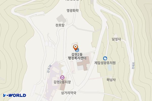 부산사하 감천2동행정복지센터 위치 지도 — 부산광역시 사하구 옥천로93번길 14