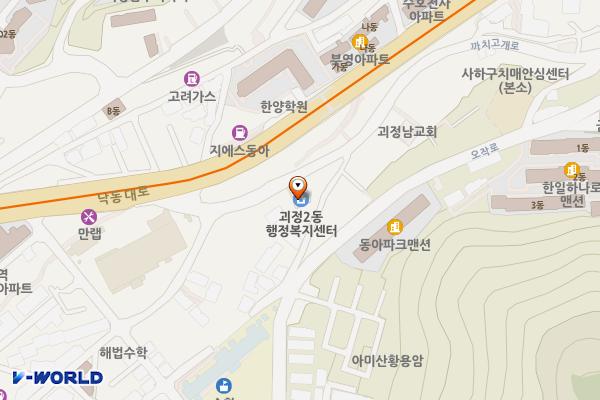괴정2동행정복지센터 위치 지도 — 부산광역시 사하구 까치고개로 14-1