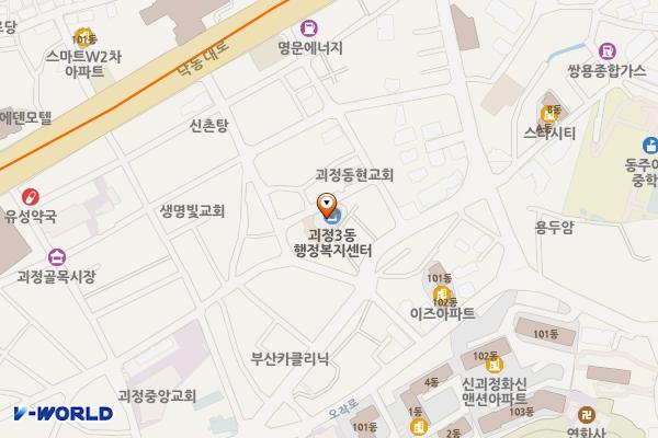 부산사하 괴정3동행정복지센터 위치 지도 — 부산광역시 사하구 낙동대로171번길 30-5