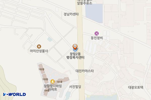 장림2동행정복지센터 위치 지도 — 부산광역시 사하구 장평로 131