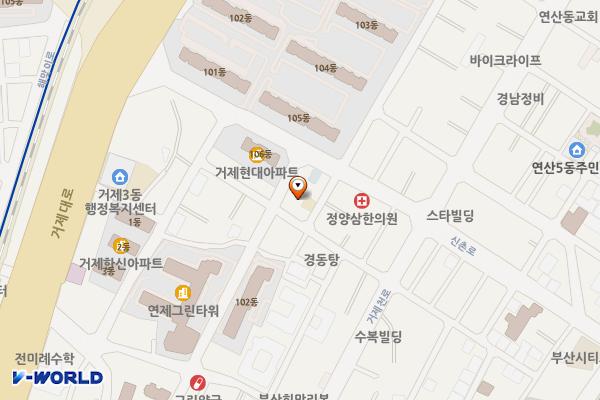 거제3동주민센터 (연제구 치매안심센터) 위치 지도 — 부산광역시 연제구 거제대로178번길 51-1