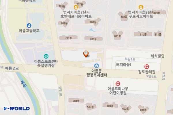 아름동주민센터 위치 지도 — 세종특별자치시 보듬3로 114