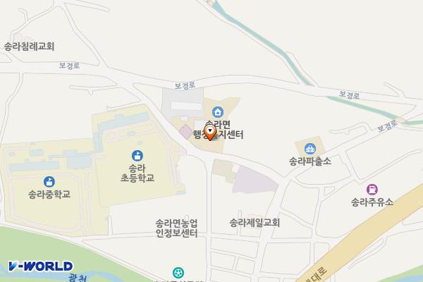 송라면행정복지센터 위치 지도 — 경상북도 포항시 북구 송라면 보경로 56