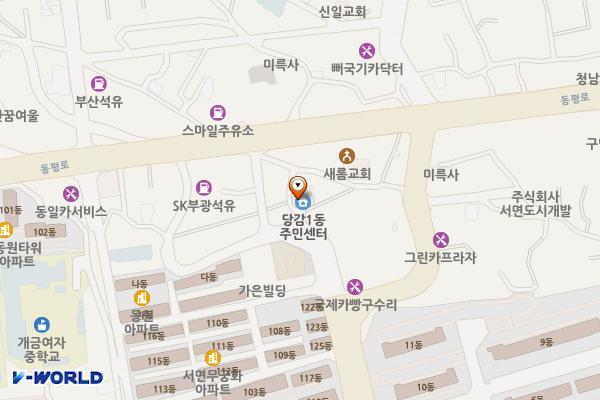 당감1동행정복지센터 위치 지도 — 부산광역시 부산진구 동평로44번길 49-6