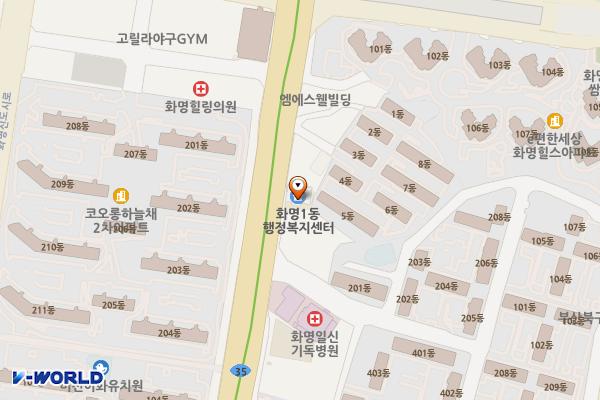 화명1동주민센터 위치 지도 — 부산광역시 북구 금곡대로 274