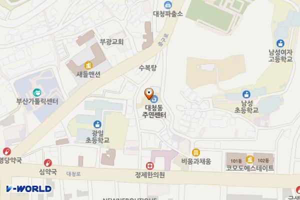 대청동주민센터 위치 지도 — 부산광역시 중구 대청로99번길 14-1