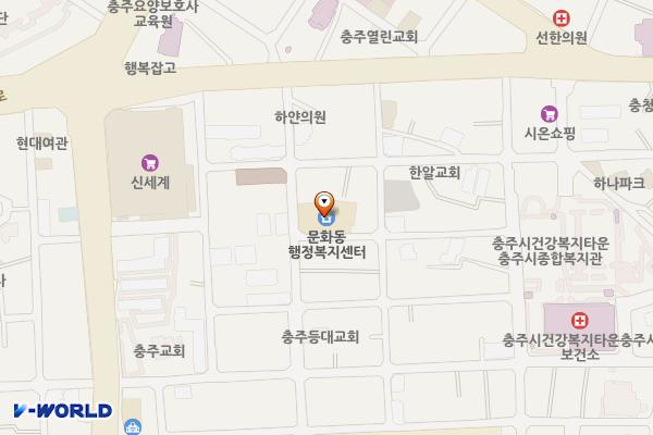 충주문화동주민센터 위치 지도 — 충청북도 충주시 사직산6길 46