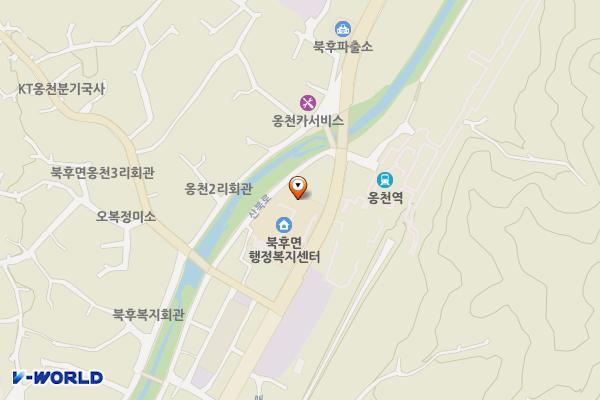 북후면사무소 위치 지도 — 경상북도 안동시 북후면 북평로 877