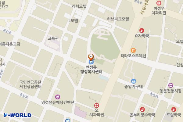 제천 중앙동주민센터 위치 지도 — 충청북도 제천시 독순로 61