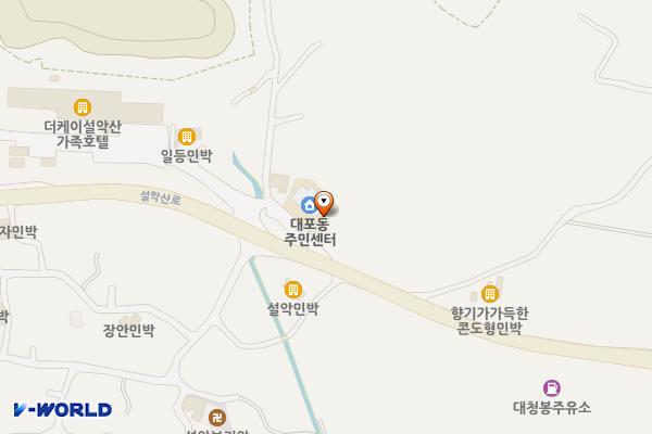 대포동주민센터 위치 지도 — 강원특별자치도 속초시 설악산로 466