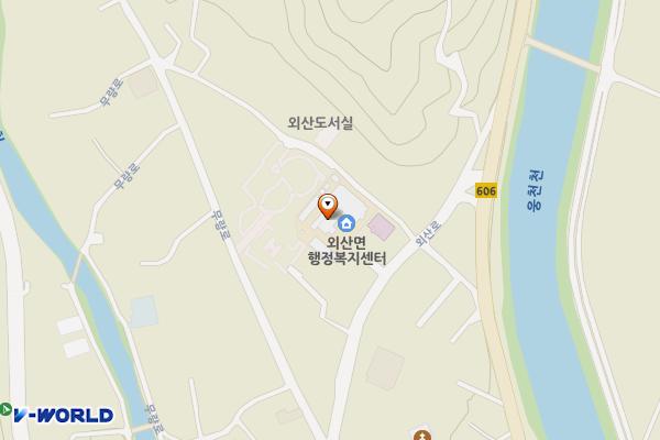 외산면사무소 위치 지도 — 충청남도 부여군 외산면 외산로 111