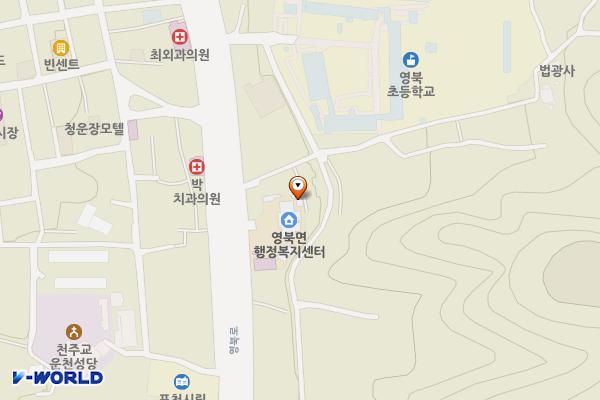 경기포천 영북면행정복지센터 위치 지도 — 경기도 포천시 영북면 영북로 166