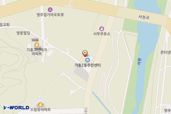 가흥2동 사무소 위치 지도 — 경상북도 영주시 가흥로 357