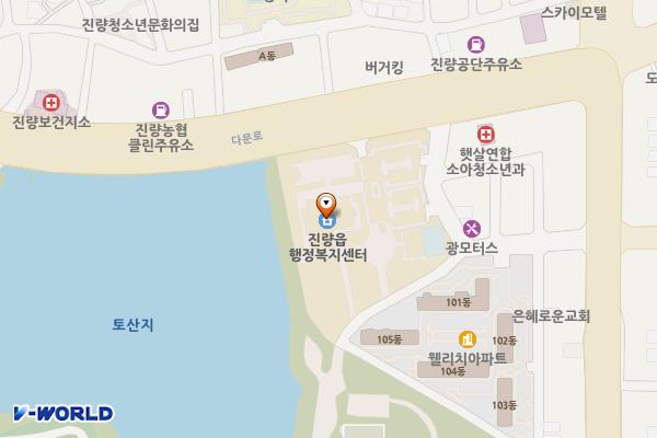 경북 진량읍사무소 위치 지도 — 경상북도 경산시 진량읍 다문로 50