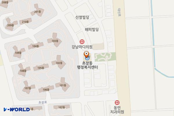 초장동행정복지센터 위치 지도 — 경상남도 진주시 초장로14번길 14