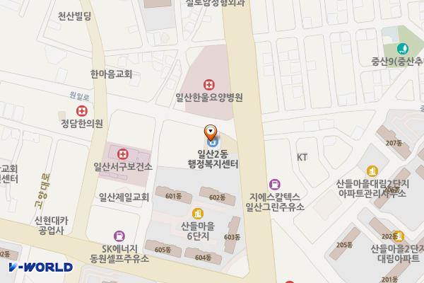 경기고양 일산2동행정복지센터 위치 지도 — 경기도 고양시 일산서구 고봉로 283