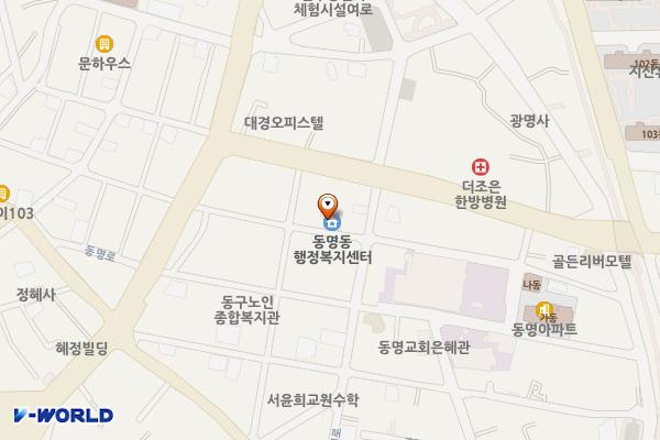동명동주민센터 위치 지도 — 전남광주통합특별시 동구 동명로26번길 13