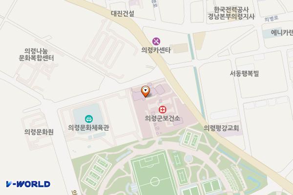 의령군보건소 위치 지도 — 경상남도 의령군 의령읍 의병로8길 16