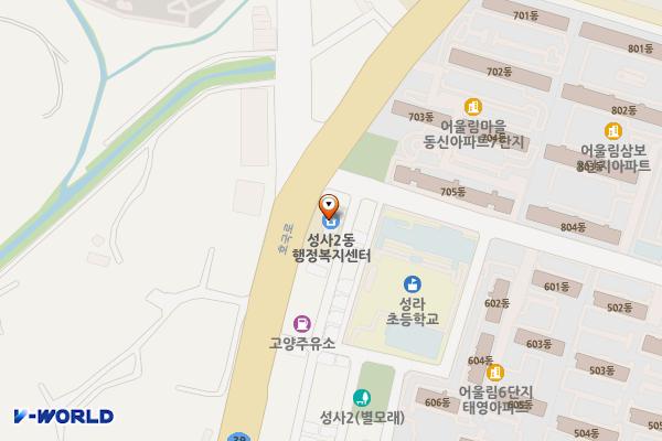 경기고양 성사2동행정복지센터 위치 지도 — 경기도 고양시 덕양구 호국로742번길 6-6